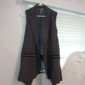 Comfty USA Open Front Sleeveless Cardigan